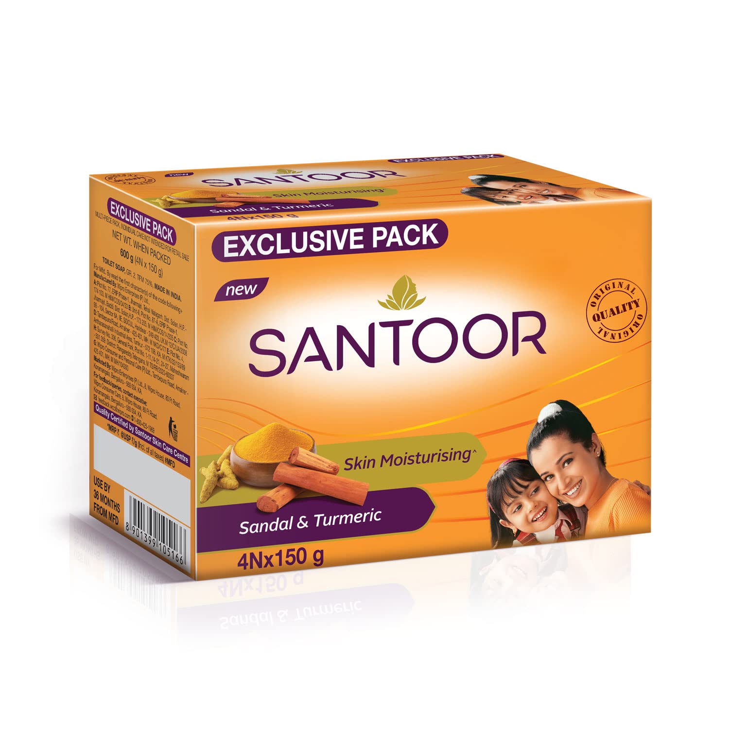 SANTOOR Sandal & Turmeric Soap